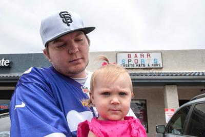 Kris Barr with daughter